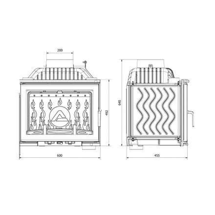 Каминная топка Kawmet W17 12,3 кВт EKO в Орше