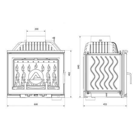 Каминная топка Kawmet W17 DECOR 14 кВт в Орше