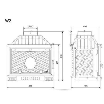 Каминная топка Kawmet W2-14,4 кВт в Орше