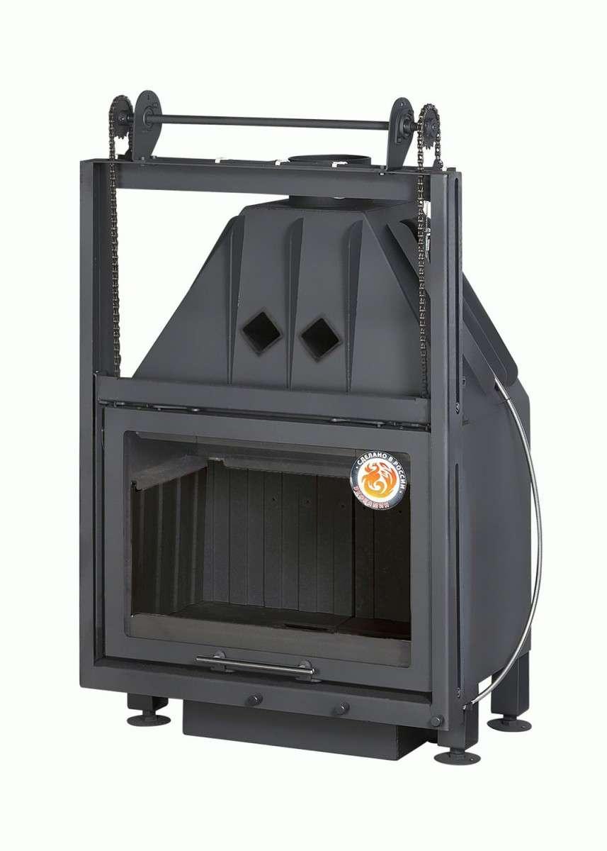 Каминная топка Экокамин Альфа 700K с контргрузом черный шамот купить в Орше