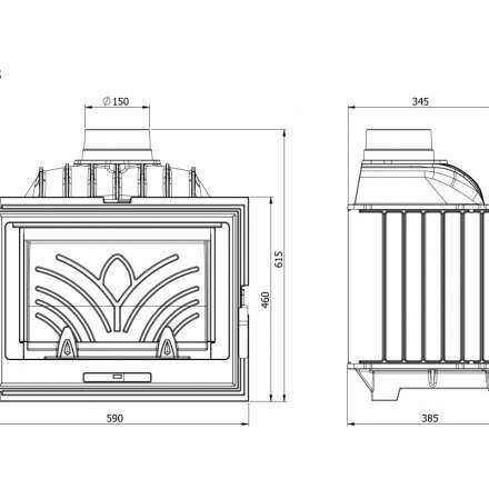 Каминная топка Kawmet W13 9,5 кВт в Орше