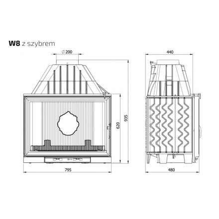 Каминная топка Kawmet W8-17,5 кВт EKO в Орше