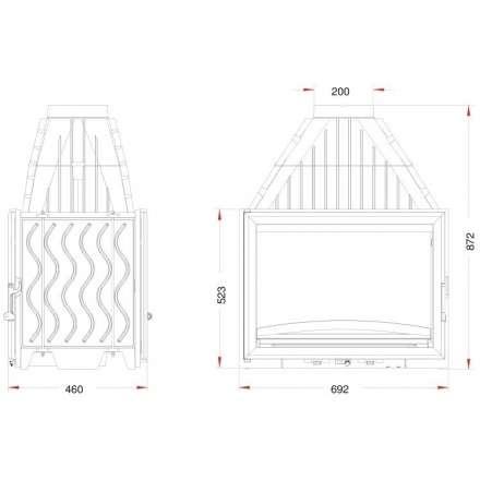 Каминная топка Invicta 700 Double Face в Орше