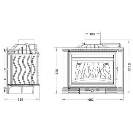 Каминная топка Invicta 700 Minos с шибером в Орше
