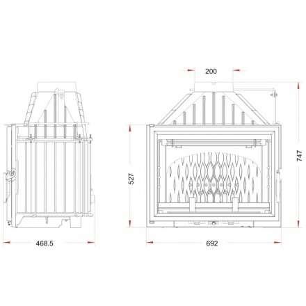 Каминная топка Invicta 700 Grand Vision с шибером в Орше