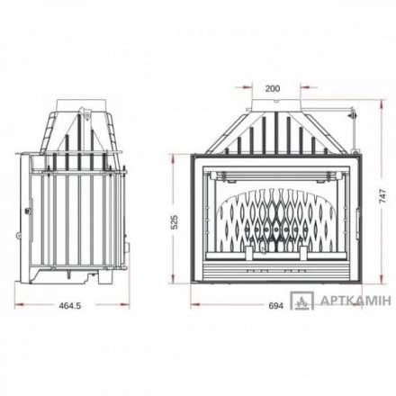 Каминная топка Invicta 700 Compact с шибером в Орше