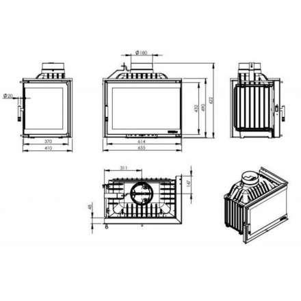 Каминная топка NORDflam Etna left в Орше