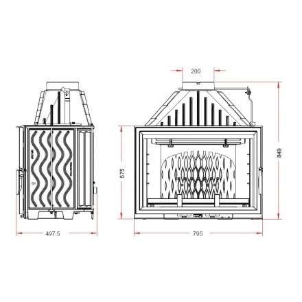 Каминная топка Invicta 800 Grande Vision с шибером в Орше