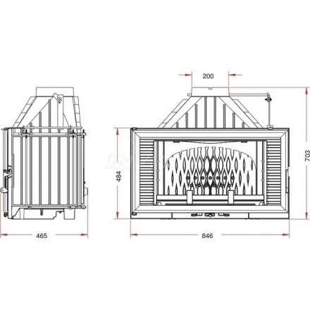 Каминная топка Invicta Horizontal 840 с шибером в Орше