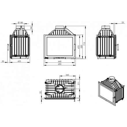 Каминная топка NORDflam Torn в Орше