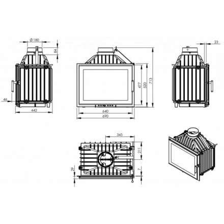 Каминная топка NORDflam Torn lux в Орше