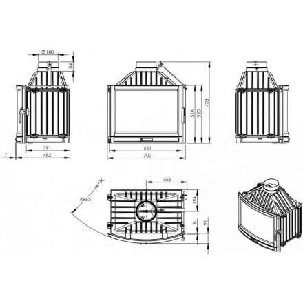 Каминная топка NORDflam Falcon в Орше