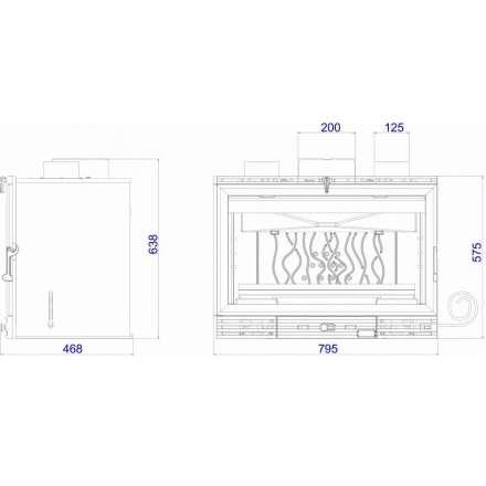 Каминная топка Invicta 800 Grand Vision Turbo в Орше
