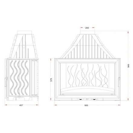 Каминная топка Invicta 900 Grand Vision в Орше