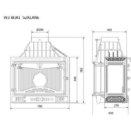 Каминная топка Kawmet W3PLB-16,7 кВт в Орше