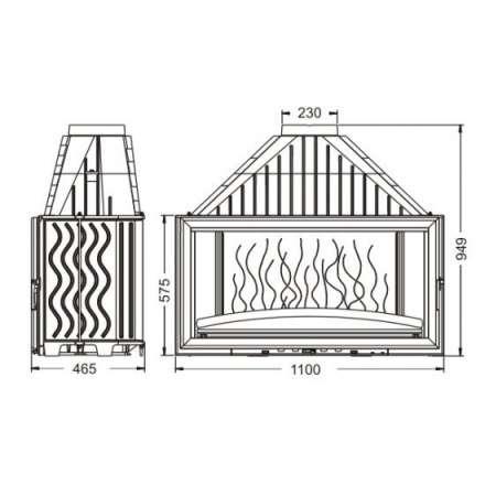 Каминная топка Invicta 1100 Grand Vision в Орше