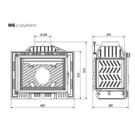 Каминная топка Kawmet W6-13,7 кВт в Орше