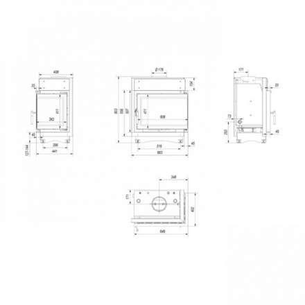 Каминная топка Kratki Maja/PW/BP/12/BS/W/Deco в Орше