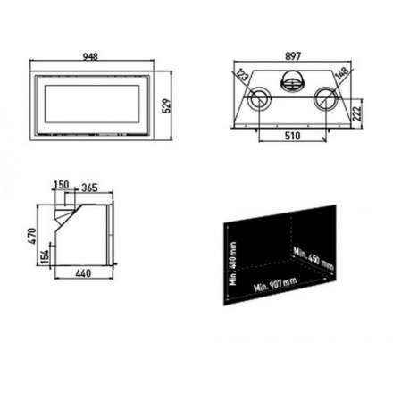 Каминная топка Lotus H470 W в Орше