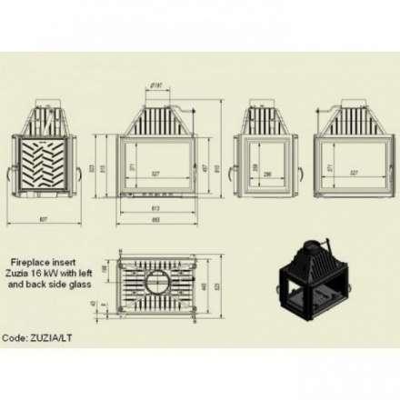 Каминная топка Kratki Zuzia/PT в Орше