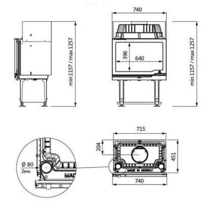 Каминная топка Jotul I 570 Flat в Орше
