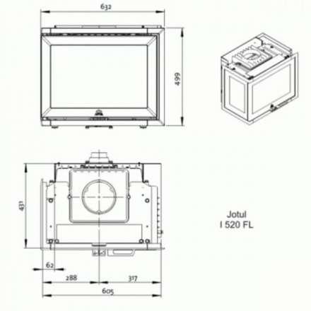 Каминная топка Jotul I 520 FRL в Орше