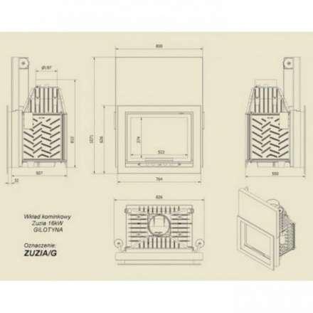 Каминная топка Kratki Zuzia/G в Орше