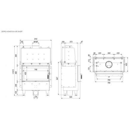 Каминная топка DEFRO HOME RIVA ME SHORT с водяным контуром в Орше