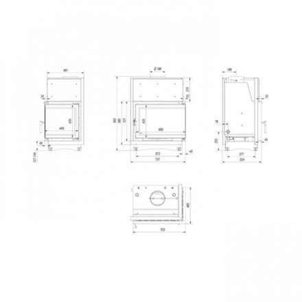 Каминная топка Kratki Zuzia/PW/BP/19/BS/W/Deco в Орше