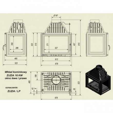 Каминная топка Kratki Zuzia/LP в Орше