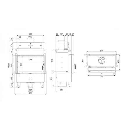 Каминная топка Defro Home Navi ME с водяным контуром в Орше