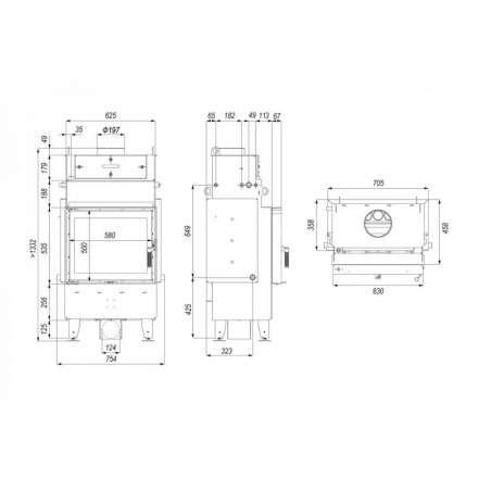 Каминная топка Defro Home Navi SM с водяным контуром в Орше