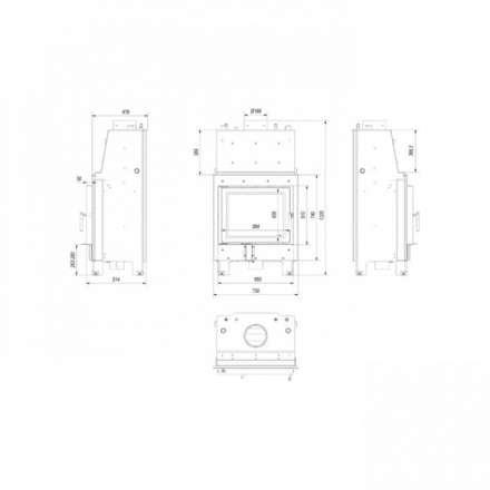 Каминная топка Kratki MBZ/PW/13/W в Орше
