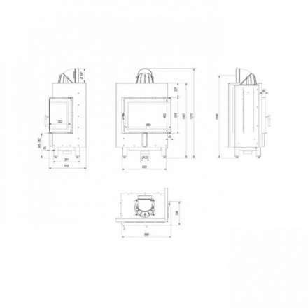 Каминная топка Kratki Lucy/12/P/BS в Орше