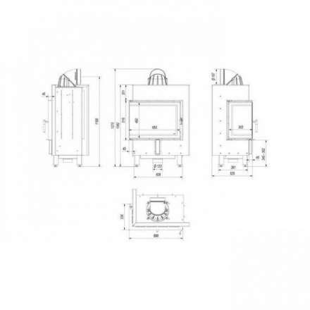 Каминная топка Kratki Lucy/12/L/BS в Орше