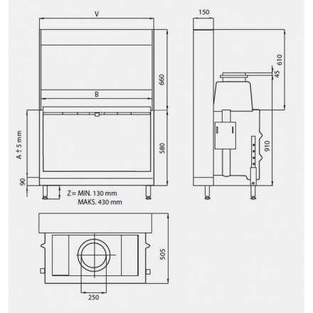 Каминная топка KFD Linea H 1050 4.0 в Орше