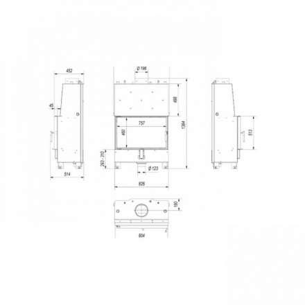 Каминная топка Kratki Lucy/PW/16/W в Орше