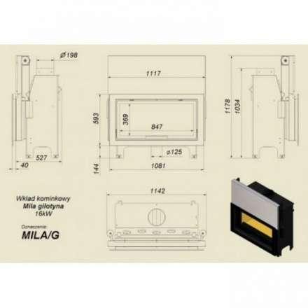 Каминная топка Kratki Mila/G в Орше