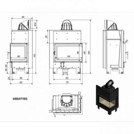 Каминная топка Kratki MBM/P/BS в Орше