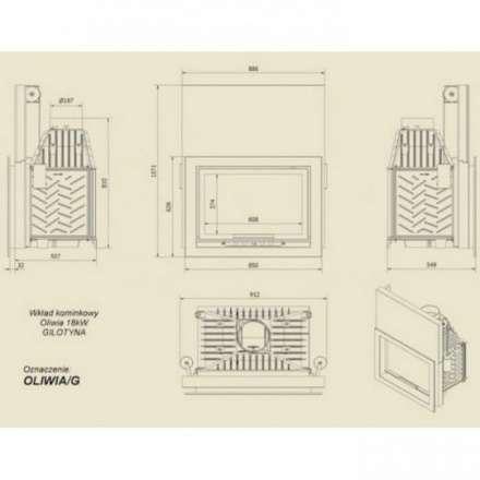 Каминная топка Kratki Oliwia/G в Орше