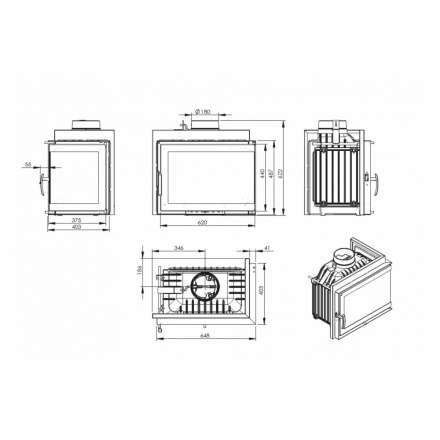 Каминная топка NORDflam Parma left в Орше