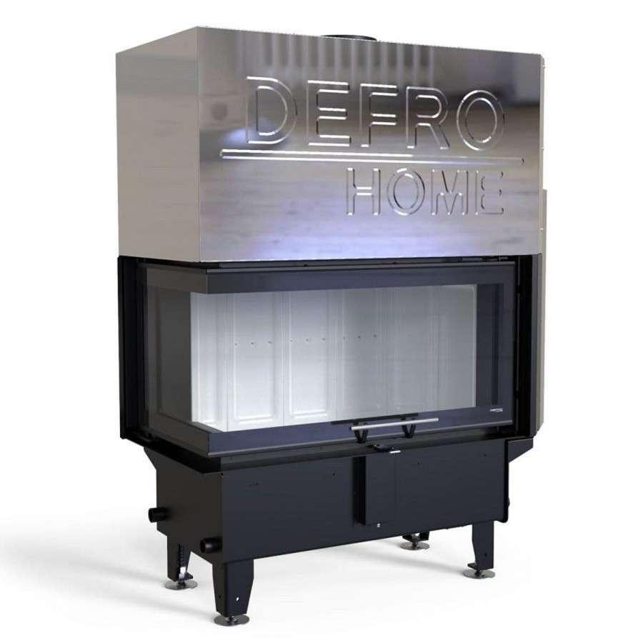 Каминная топка DEFRO HOME RIVA ME BL G SHORT угловая с водяным контуром и подъемом стекла вверх Амазонка бай фото в Орше