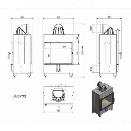 Каминная топка Kratki Lucy/12 в Орше