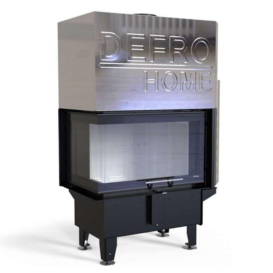 Каминная топка DEFRO HOME RIVA SM BL G SHORT угловая с водяным контуром и подъемом стекла вверх Амазонка бай фото в Орше