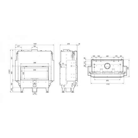 Каминная топка Defro Home RIVA LA G SHORT с водяным контуром и подъемом стекла вверх в Орше