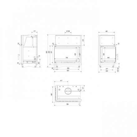 Каминная топка Kratki Oliwia/PW/BL/17/BS/W/Deco в Орше