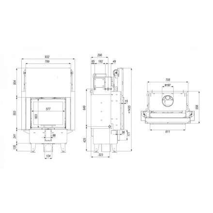 Каминная топка Defro Home Navi SM G с водяным контуром и подъемом стекла вверх в Орше