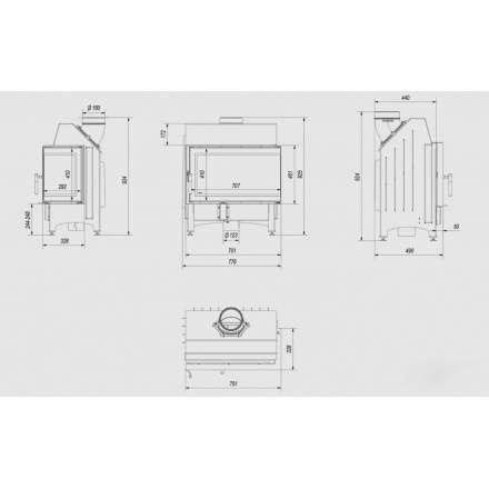 Каминная топка Kratki Zibi/P/BS/DECO в Орше