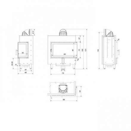 Каминная топка Kratki Lucy/14/P/BS в Орше
