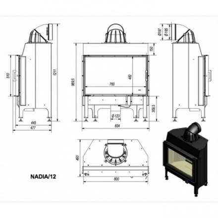 Каминная топка Kratki Nadia/12 в Орше